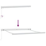 vidaXL Auvent Rétractable Vert et blanc 300 x 250 cm Tissu et Métal