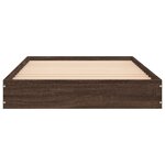vidaXL Cadre de lit sans matelas chêne marron 75x190cm bois ingénierie