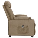 vidaXL Fauteuil inclinable électrique Taupe Tissu