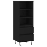 vidaXL Buffet haut Noir 40x36x110 cm Bois d'ingénierie