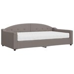 vidaXL Lit de jour avec matelas taupe 100x200 cm tissu