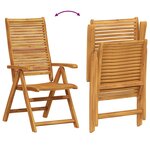 vidaXL Ensemble de salle à manger pour jardin 7 Pièces Marron