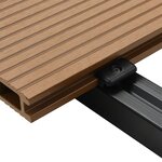 vidaXL Panneaux de terrasse creux et accessoires WPC 30 m² 2 2 m Teck