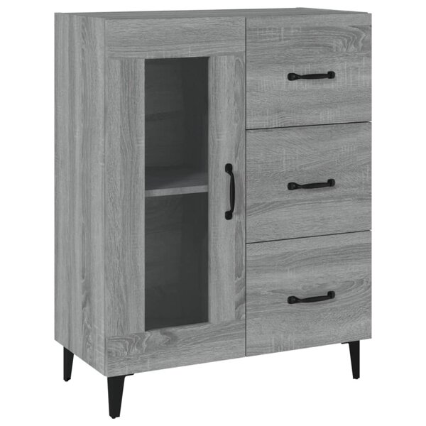 vidaXL Buffet sonoma gris 69 5x34x90 cm bois d'ingénierie