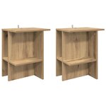 vidaXL Table basse 2 pc Chêne artisanal 40 x 30 x 49 cm