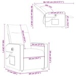 vidaXL Fauteuil inclinable de massage électrique Marron Tissu