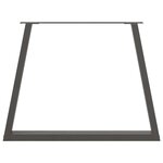 vidaXL Pieds de table à manger en forme de V  2 pièces  anthracite  90 x (72-73 3) cm  acier