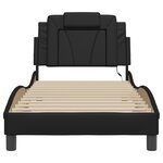 vidaXL Cadre de lit Viana avec LED sans matelas noir 90x190 cm