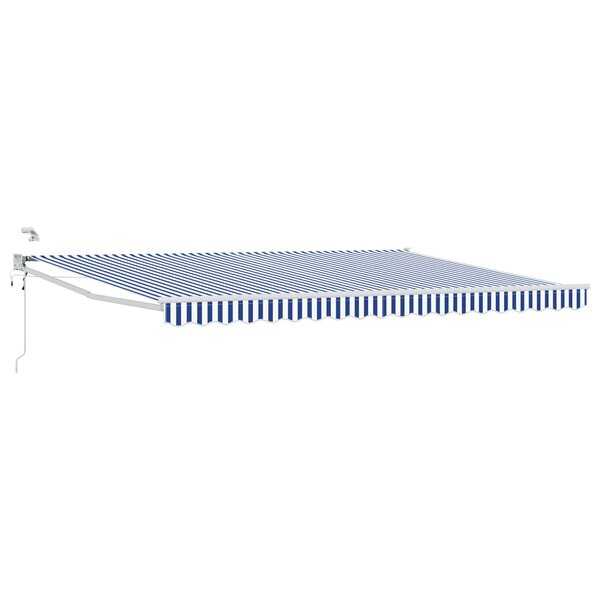 vidaXL Auvent rétractable électrique Bleu et Blanc 4 × 3 m
