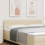vidaXL Tête de lit LED avec bandes LED Crème 180 cm tissu