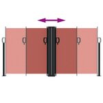 vidaXL Auvent latéral rétractable terre cuite 120x600 cm