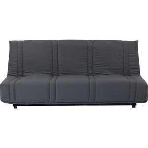 Banquette clic clac 3 places - tissu Noir - Style contemporain - L 193 x P 92 cm