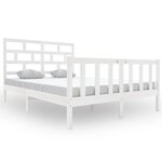vidaXL Cadre de lit Blanc Bois de pin massif 120x200 cm