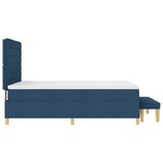 vidaXL Lit à ressorts avec Matelas & Banc Bleu 140x190 cm Tissu