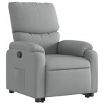 vidaXL Fauteuil inclinable Gris clair Tissu