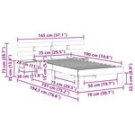 vidaXL Cadre de lit avec tête de lit Marron 75 x 190 cm Pin massif