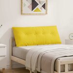 vidaXL Coussin de Dos Jaune clair 120 x 19 x 50 cm tissu