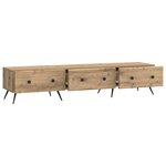 vidaXL Meuble TV 147 x 34 5 x 30 cm Chêne artisanal Bois d'ingénierie