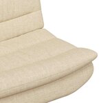 vidaXL Chaise pivotante Crème 63 x 75 x 76 cm tissu