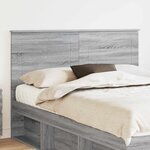 vidaXL Tête de lit Gris Sonoma 140 cm Bois d'ingénierie