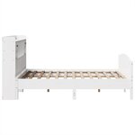 vidaXL Lit bibliothèque sans matelas blanc 150x200 cm bois pin massif