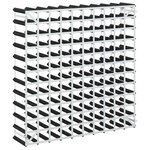 vidaXL Casier à bouteilles pour 120 bouteilles Noir Bois de pin solide