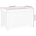 vidaXL Boîte de rangement de jardin 90x50x58 cm Bois de teck solide