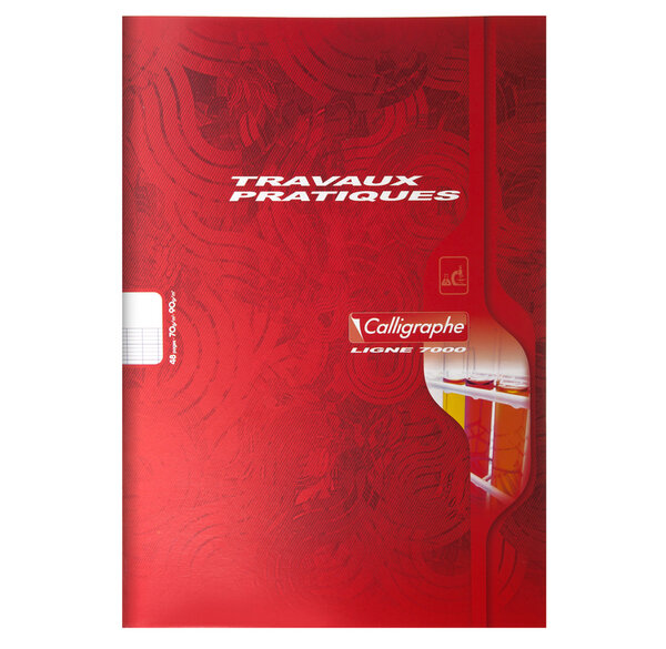 Cahier Travaux Pratique piqué 21x29 7 48p séyès+uni 70+90g couleur aléatoire CALLIGRAPHE