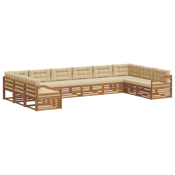 vidaXL Ensembles de canapés 10 pc Naturel et Beige