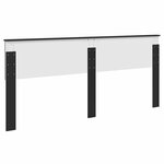 vidaXL Tête de lit Chêne noir 200 cm Bois d'ingénierie