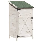 vidaXL Abri de jardin Blanc 59 5 x 56 x 113 5 cm Bois de Sapin Massif