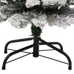 vidaXL Sapin de Noël artificiel mince flocon de neige vert 120 cm PVC