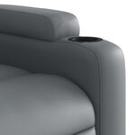 vidaXL Fauteuil de massage inclinable Gris Similicuir