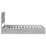 vidaXL Lit de Rangement Gris Sonoma 100 x 200 cm Bois d'ingénierie