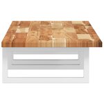 vidaXL Étagère de vasque murale acier et bois massif d'acacia