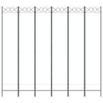 vidaXL Cloison de séparation 6 panneaux Blanc 240x220 cm Tissu