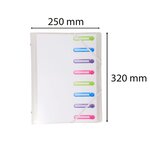 Trieur Polypropylène 3 Rabats Chromaline 8 Compartiments - Incolore - X 10 - Exacompta