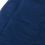 vidaXL Couverture lestée Bleu 200x225 cm 13 kg Tissu