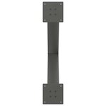 vidaXL Pieds de table à manger en forme de X 2 pièces anthracite 80 x (72-73) cm acier