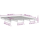 vidaXL Lit de palette blanc 160x200 cm bois de pin massif