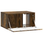 vidaXL Meuble TV mural 59 5 x 41 x 30 cm Chêne fumé Bois d'ingénierie