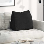 vidaXL Coussin de Dos Noir 60 x 20 x 50 cm tissu