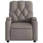 vidaXL Fauteuil de massage inclinable électrique Taupe Tissu