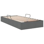 vidaXL Lit de Rangement avec stockage Gris foncé 90 x 190 cm Tissu