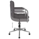 vidaXL Chaise pivotante de bureau Taupe Tissu