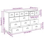 vidaXL Commode ASKIM Blanc 79 x 40 x 133 5 cm Bois de pin massif