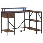 vidaXL Bureau Chêne marron 120 x 79 x 86.5 cm Bois d'ingénierie