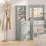 vidaXL Haut Armoire Gris béton 40 x 40 5 x 135 cm Bois d'ingénierie