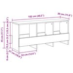 vidaXL Étagère à magazines Blanc 102 x 30 x 45 cm