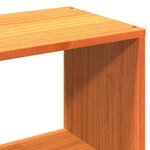 vidaXL Lit bibliothèque sans matelas cire marron 200x200 cm pin massif